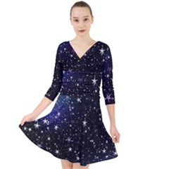 Star 67044 960 720 Quarter Sleeve Front Wrap Dress