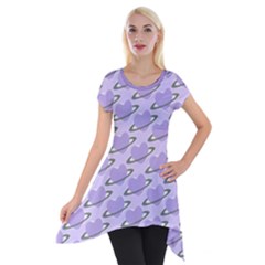 Heart Planet Short Sleeve Side Drop Tunic