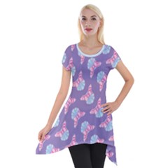 Mermaid Shell Short Sleeve Side Drop Tunic by Starglazed