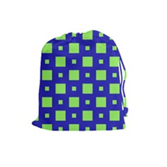 Squares Grid Seamless Drawstring Pouch (large) by Vaneshart