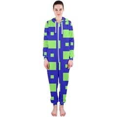 Squares Grid Seamless Hooded Jumpsuit (Ladies) 