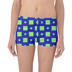 Squares Grid Seamless Boyleg Bikini Bottoms