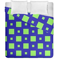 Squares Grid Seamless Duvet Cover Double Side (California King Size)