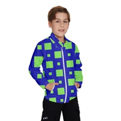 Squares Grid Seamless Kids  Windbreaker