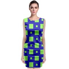 Squares Grid Seamless Classic Sleeveless Midi Dress