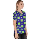 Squares Grid Seamless Women s V-Neck Scrub Top View3