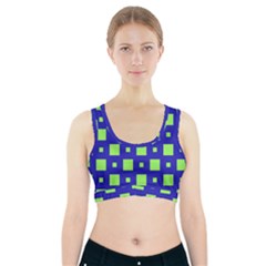 Squares Grid Seamless Sports Bra With Pocket