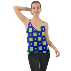 Squares Grid Seamless Chiffon Cami