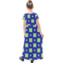 Squares Grid Seamless Kids  Short Sleeve Maxi Dress View2