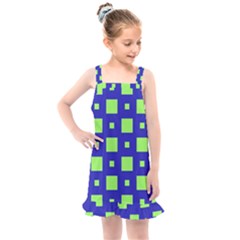 Squares Grid Seamless Kids  Overall Dress by Vaneshart