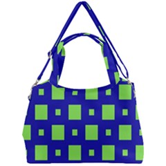 Squares Grid Seamless Double Compartment Shoulder Bag