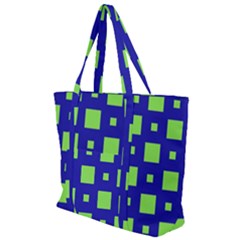 Squares Grid Seamless Zip Up Canvas Bag by Vaneshart