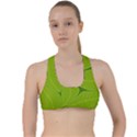 Pattern Leaves Walnut Nature Criss Cross Racerback Sports Bra View1