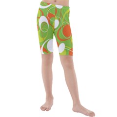 Abstract Seamless Pattern Background Kids  Mid Length Swim Shorts