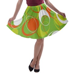 Abstract Seamless Pattern Background A-line Skater Skirt by Vaneshart