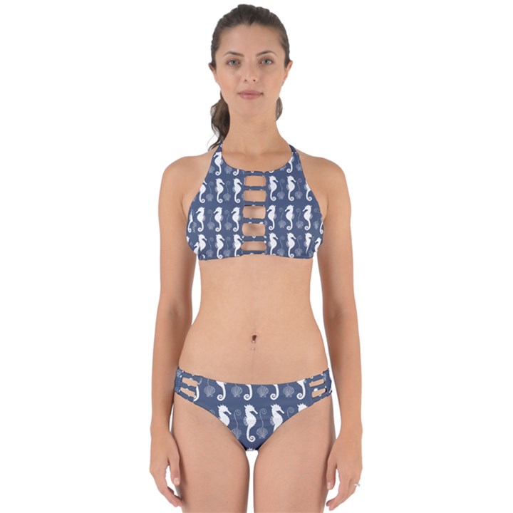 Seahorse Shell Pattern Perfectly Cut Out Bikini Set