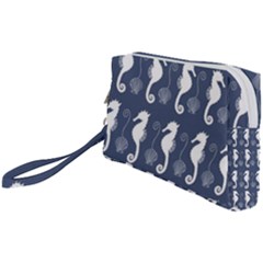 Seahorse Shell Pattern Wristlet Pouch Bag (small)