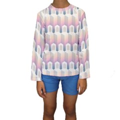 Seamless Pattern Background Entrance Kids  Long Sleeve Swimwear by Vaneshart