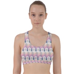 Seamless Pattern Background Entrance Back Weave Sports Bra by Vaneshart