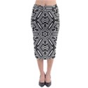 Grid Pattern Backdrop Midi Pencil Skirt View1