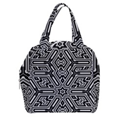 Grid Pattern Backdrop Boxy Hand Bag by Vaneshart