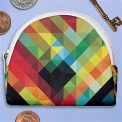 Pattern Colorful Geometry Abstract Wallpaper Horseshoe Style Canvas Pouch by Vaneshart