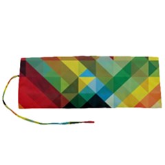 Pattern Colorful Geometry Abstract Wallpaper Roll Up Canvas Pencil Holder (s) by Vaneshart