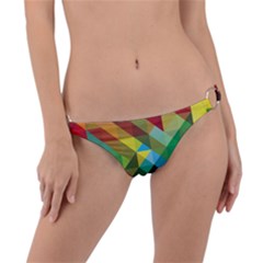 Pattern Colorful Geometry Abstract Wallpaper Ring Detail Bikini Bottom