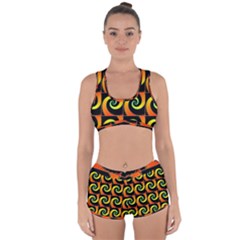 Spiral Seamless Pattern Racerback Boyleg Bikini Set