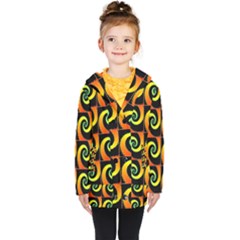 Spiral Seamless Pattern Kids  Double Breasted Button Coat