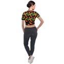 Spiral Seamless Pattern Short Sleeve Cropped Jacket View2