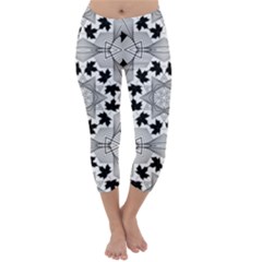 Seamless Pattern With Maple Leaves Capri Winter Leggings  by Vaneshart