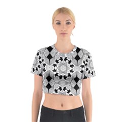 Seamless Pattern With Maple Leaves Cotton Crop Top by Vaneshart