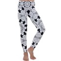 Seamless Pattern With Maple Leaves Kids  Lightweight Velour Classic Yoga Leggings View1