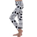 Seamless Pattern With Maple Leaves Kids  Lightweight Velour Classic Yoga Leggings View2