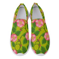 Roses Flowers Pattern Women s Slip On Sneakers by Vaneshart