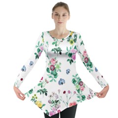 Leaves Green Aop Long Sleeve Tunic  by Vaneshart