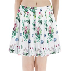 Leaves Green Aop Pleated Mini Skirt by Vaneshart