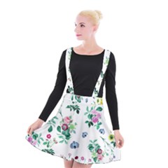 Leaves Green Aop Suspender Skater Skirt by Vaneshart