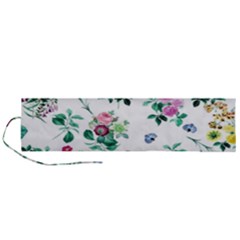 Leaves Green Aop Roll Up Canvas Pencil Holder (l)