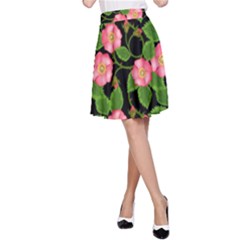 Roses Flowers Bud A-line Skirt by Vaneshart