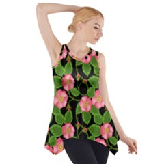 Roses Flowers Bud Side Drop Tank Tunic by Vaneshart