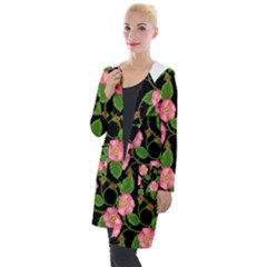 Roses Flowers Bud Hooded Pocket Cardigan by Vaneshart