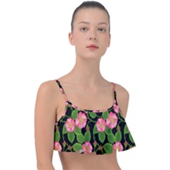 Roses Flowers Bud Frill Bikini Top