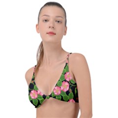 Roses Flowers Bud Knot Up Bikini Top