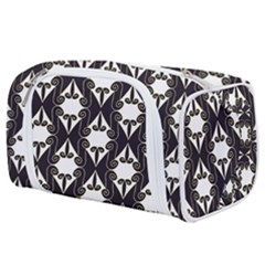 Abstract Seamless Pattern Graphic Black Toiletries Pouch