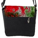 Abstract Stain Red Flap Closure Messenger Bag (S) View1