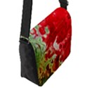 Abstract Stain Red Flap Closure Messenger Bag (S) View2