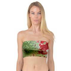 Abstract Stain Red Bandeau Top by Vaneshart