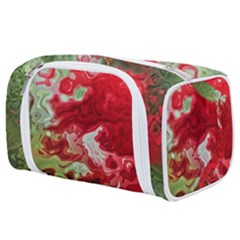 Abstract Stain Red Toiletries Pouch